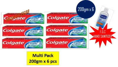 Colgate Triple Action Toothpaste 200gm x 6 pcs