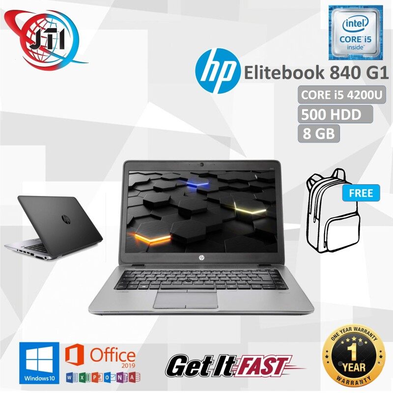 HP ELITEBOOK 840 G1 - CORE i5-4200U / 8GB RAM / 128 GB SSD / 500 GB HDD/ 14 INCHES SCREEN / WINDOWS 10 PRO / REFURBISHED Malaysia