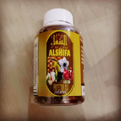 200 Halal kapsul 5in1 minyak Habbatussauda zaitun garlic pomegranate propolis , black seed capsules