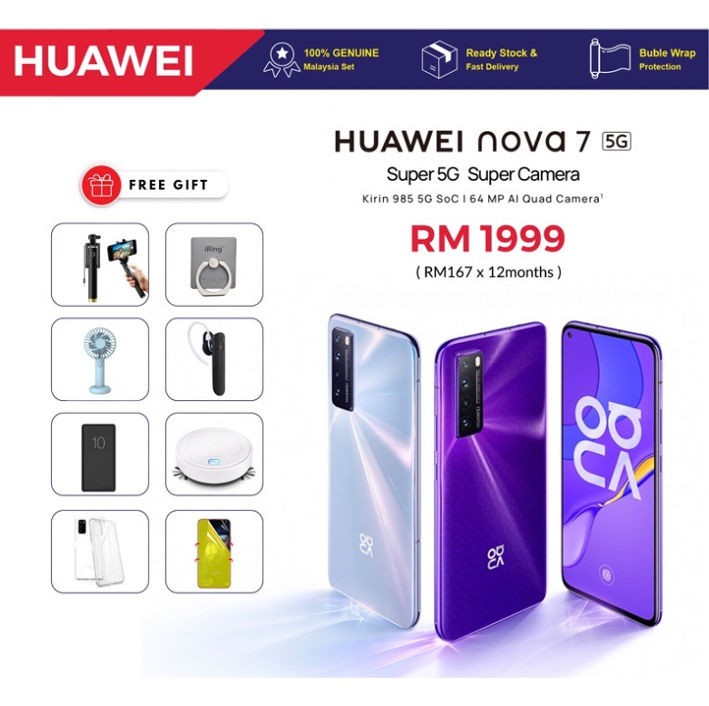 huawei nova 7i postpaid plan