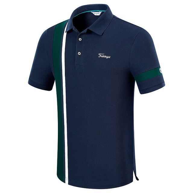 2021 Mens Golf Shirt Short Sleeve Fashion Polo Golf Clothing Men Casual Sport Golf Tops Turn Down Collar Quick Dry Shirts M-XXL