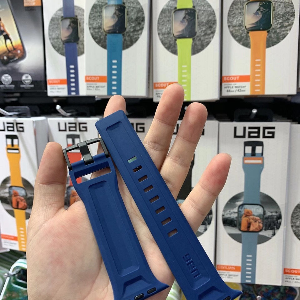 Uag strap apple watch band series 7/6/5/4/3/2/1 44mm/42mm/40mm/38mm/49mm simple and comfortable silicone iwatch strap