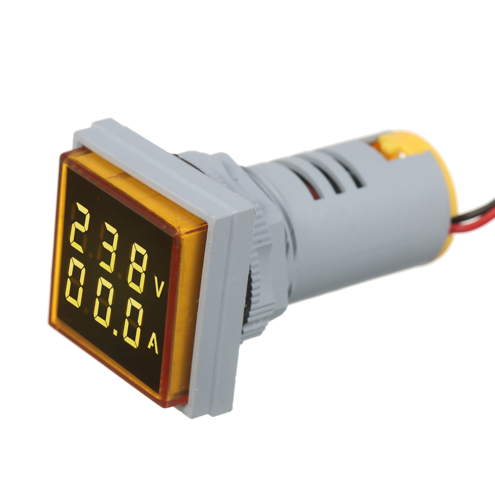 Smart Sensor Mini Square Digital Volt-ammeter Voltammeter Ammeter Voltmeter Double LED Display Voltage & Current Meter Indicator Monitor AC Panel Meter AC60-500V AC0-100A