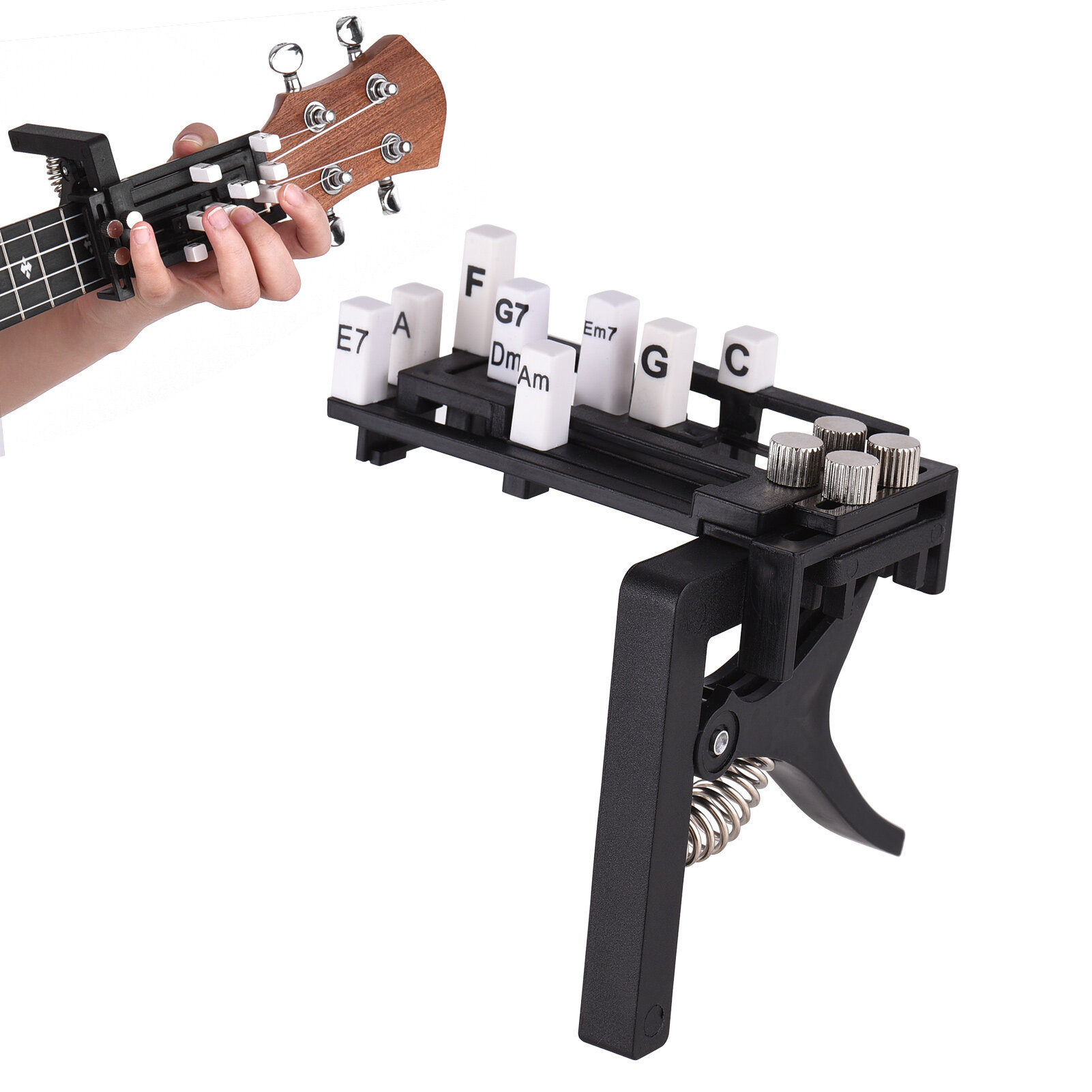 OneKey Ukulele คอร์ดฝึกหัด Uke คอร์ดการเรียนรู้ Assisted เครื่องมือ