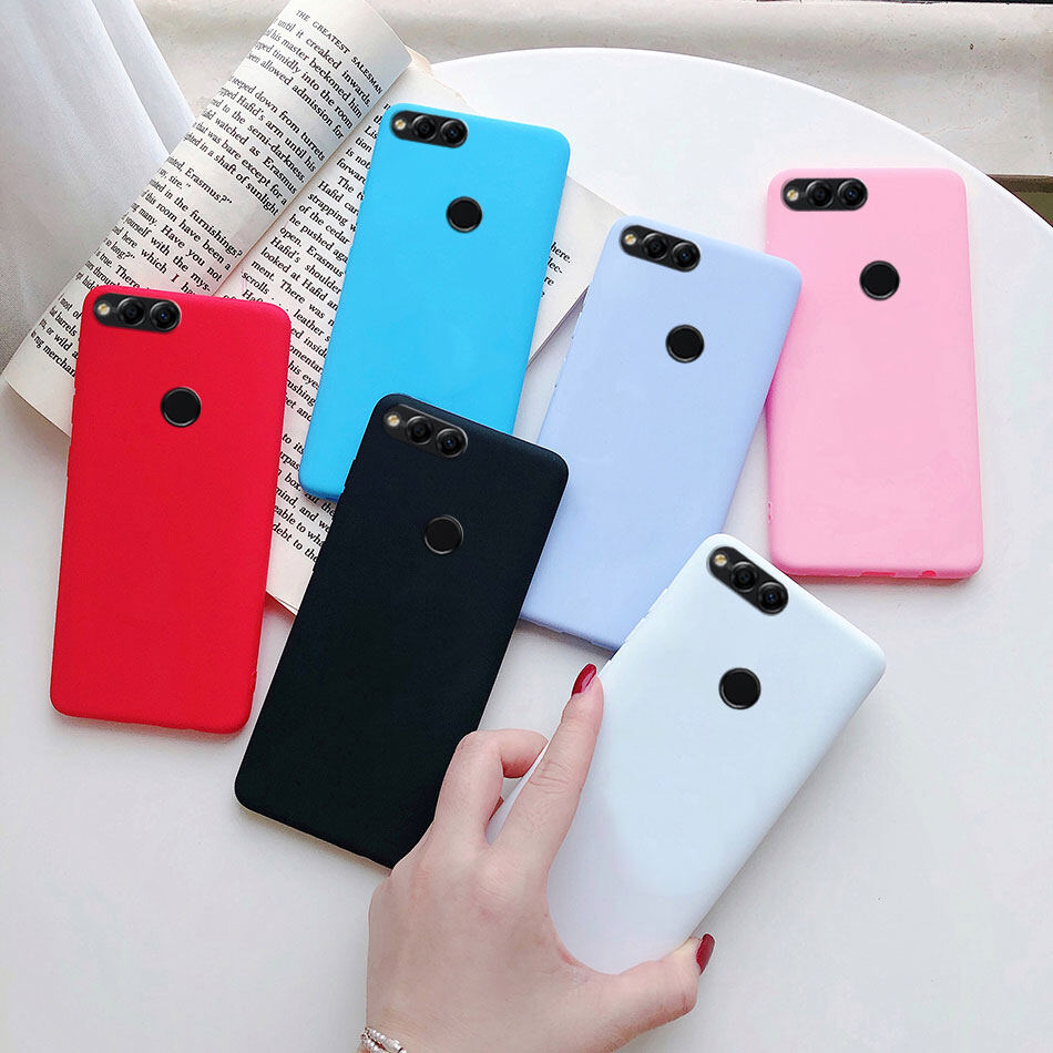 Case For Huawei Honor 7X Soft Matte Silicone TPU Back Cover Phone Case For Huawei Honor7X 5.93 inch