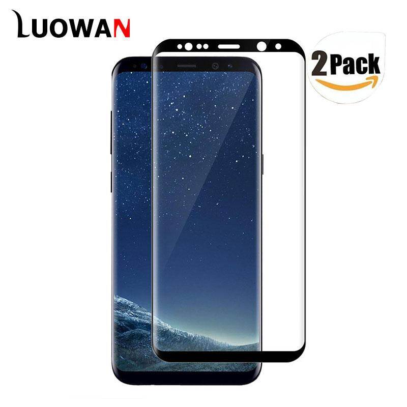 2 pack For Samsung Galaxy S9 Plus 3D Tempered Glass Screen Protector Full Coverage High Definition Clear Anti-Scratch Anti-Bubble Screen Protector-Black