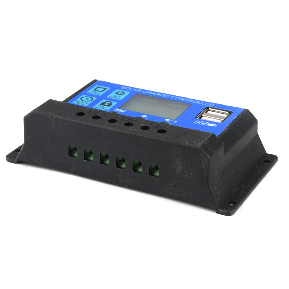 【READY】Aideepen Bộ Điều Chỉnh Sạc Pin Năng Lượng Mặt Trời 12V/24V 30A/20A/10A Bộ Điều Khiển Bảng Điều Khiển Năng Lượng Mặt Trời Màn Hình LCD Với Đầu Ra USB Kép Quản Lý Sạc PWM 3 Pha Hoàn Chỉnh