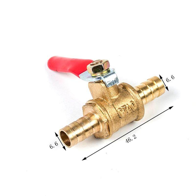 3 Way Tee Brass Y Shut off Ball Valve 5//16/" 8mm Barb Fuel Gas Oil Valve Clamp CE