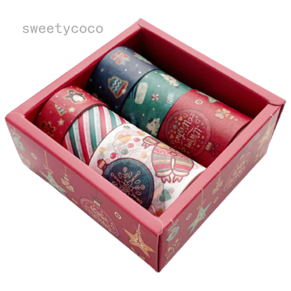 Sweetycoco 6 Cái/hộp Giáng Sinh Vui Vẻ Masking Washi Băng Đặt Kỳ Nghỉ Quà Tặng 1550512407_VNAMZ-6530313655