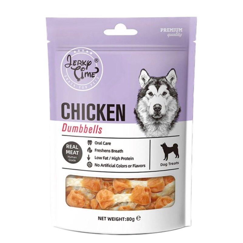 Jerky Time Dog Treats 80g Dog Snack (Chicken Jerky, Lamb Jerky, Duck