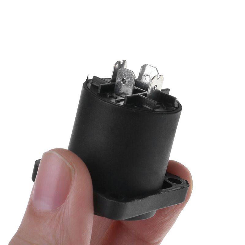 4PCS Jack Panel Socket Connector 4 Pole Audio Speaker Twist Lock Round Square Mount for Neutrik Speakon NL4MP NL4MPR NL4FC NL4FX NLT4X NL4 Series NL2FC NL2
