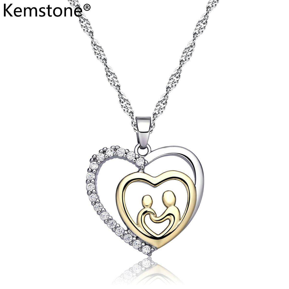 mom heart locket necklace