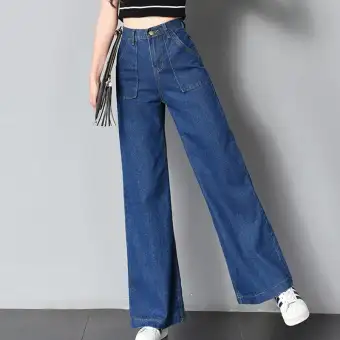 Chic Wash Wide Leg Jeans High Waisted 