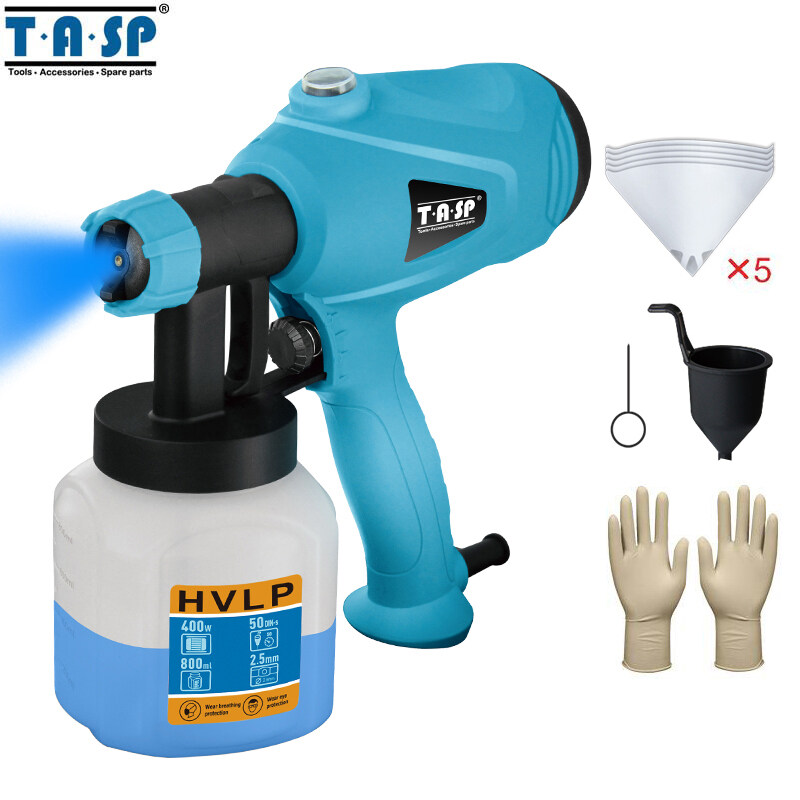 Tasp 120 V/230 V 400W Điện Có Thể Phun HVLP Máy Phun Sơn Tranh Dụng Cụ Máy Nén Có Thể Điều Chỉnh Lưu Lượng điều Khiển Và Dụng Cụ Lọc