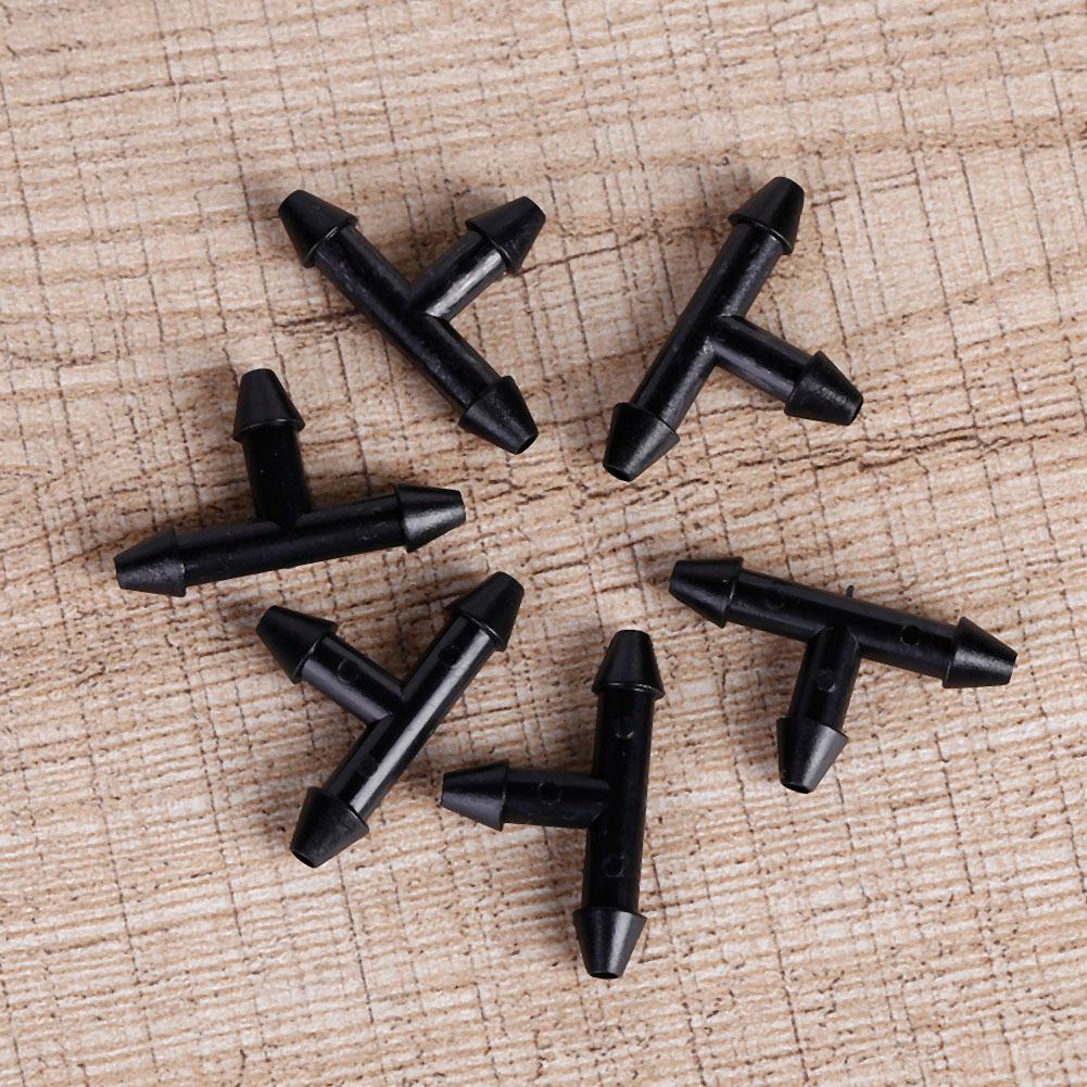 [Chinatera] 50pcs 3/5mm Garden Hose Equal Tee Micro Drip Irrigation Pipe Barbed Connector