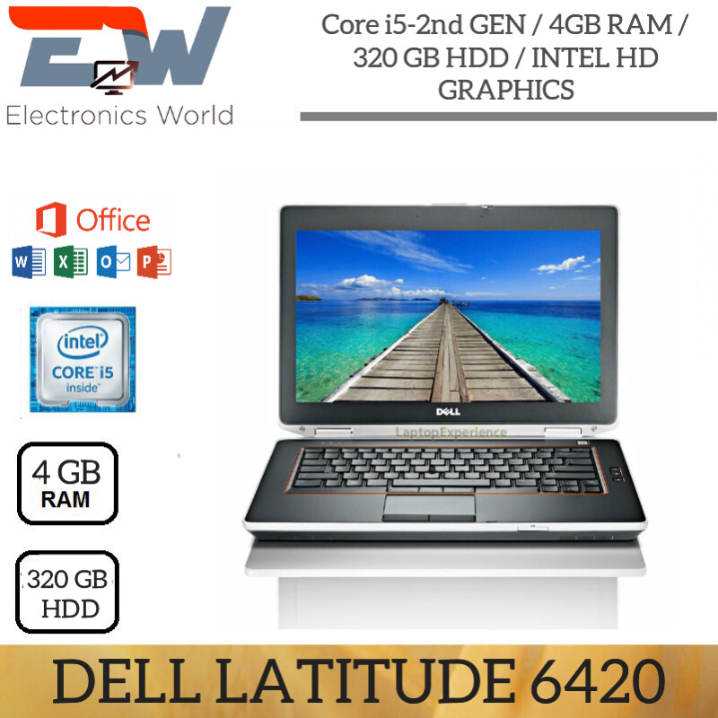 LAPTOP DELL LATITUDE E6420 / INTEL CORE I5 - 2nd GEN / 4GB RAM/ 320 GB HDD/ 14 INCH/ INTEL HD GRAPHICS/ Brand new battery / Dell original charger (Used in Nice condition)/NO WEBCAM Malaysia