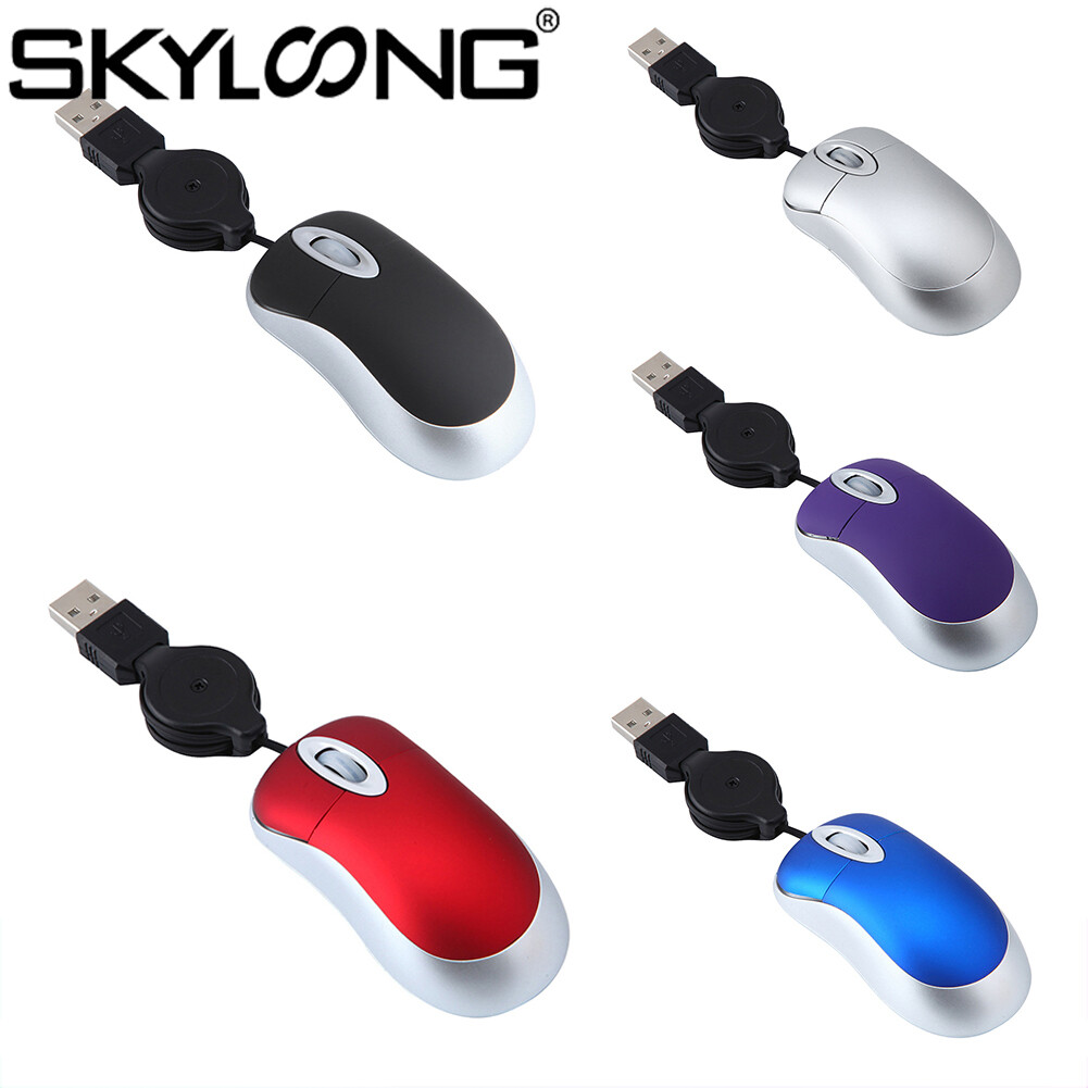 Skyloong Chuột Có Dây Quang Mini USB Cho Máy Tính Xách Tay Máy Tính 3 Phím 1600DPI Thông Dụng