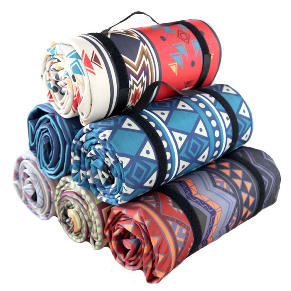 Moistureproof Plaid Pad Picnic Nation Blanket Style Printed Folding Camping Mat Beach