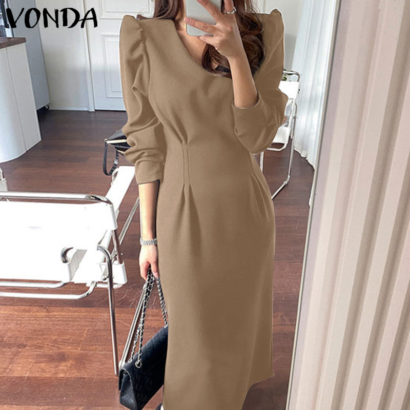 Mashy chic vonda 3 colors women casual loose dress long sleeve solid color dress