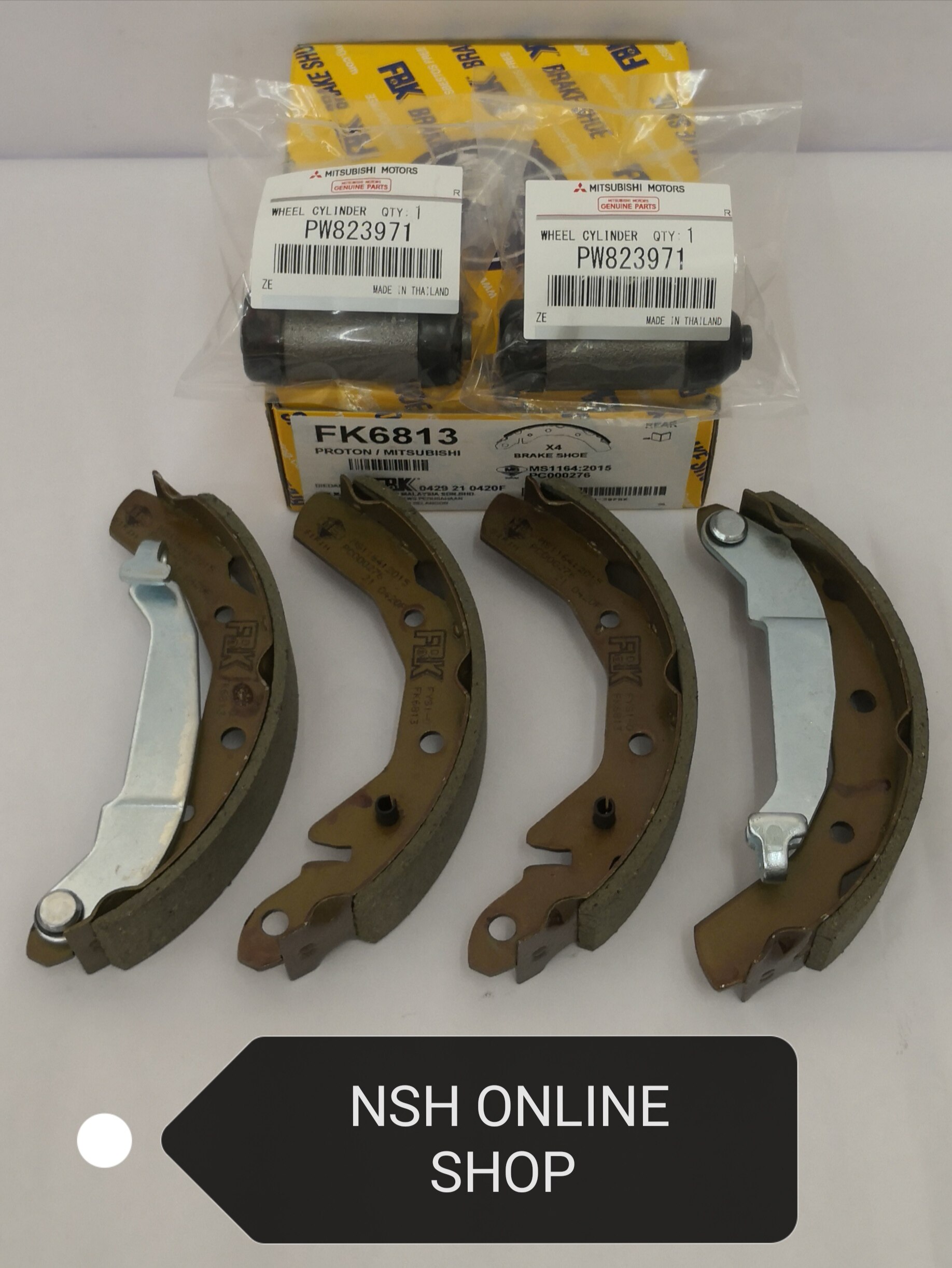 Brake Shoe (FBK)+Brake Pump (MMC) Rear for Proton Saga BLM FLX Savvy (1