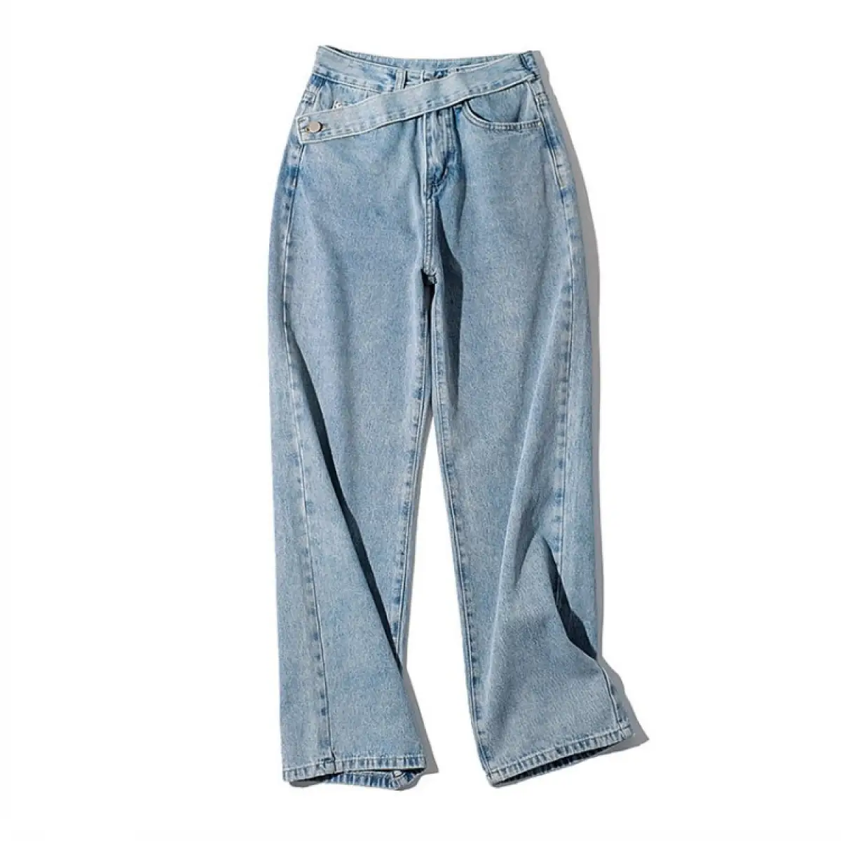 buckle loose fit jeans