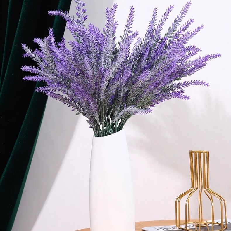 【88HomeStore】 Romantic Provence decorative lavender Artificial silk flower flowers decorative grain simulation of aquatic plants