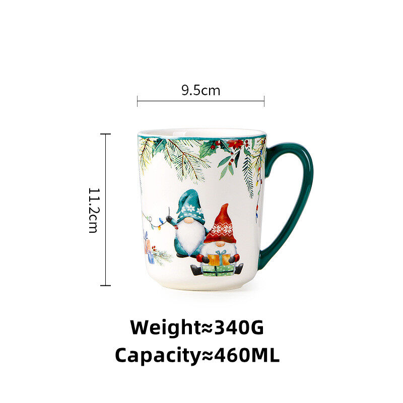 Omk dòng sản phẩm giáng sinh 460ml gốm cốc cà phê cốc Bộ đồ bàn ăn giáng sinh