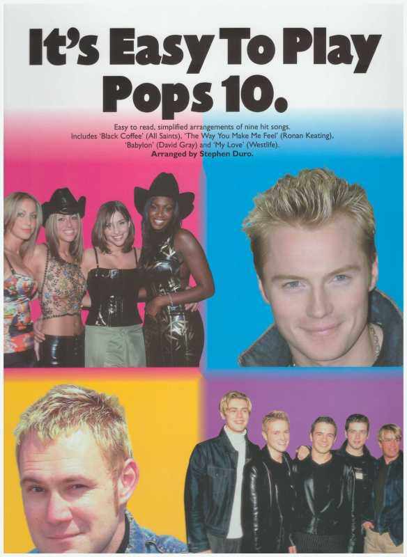 Its Easy To Play Pops 10 / Pop Song Book / Piano Book / Vocal Book / Voice Book Malaysia