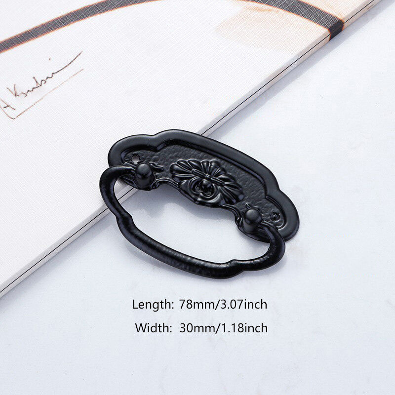 p5u7 1PC Kitchen Cupboard Handle Door Handles Zinc Alloy Drawer Pulls Cabinet Knobs Hardware Home Decor Black Furniture