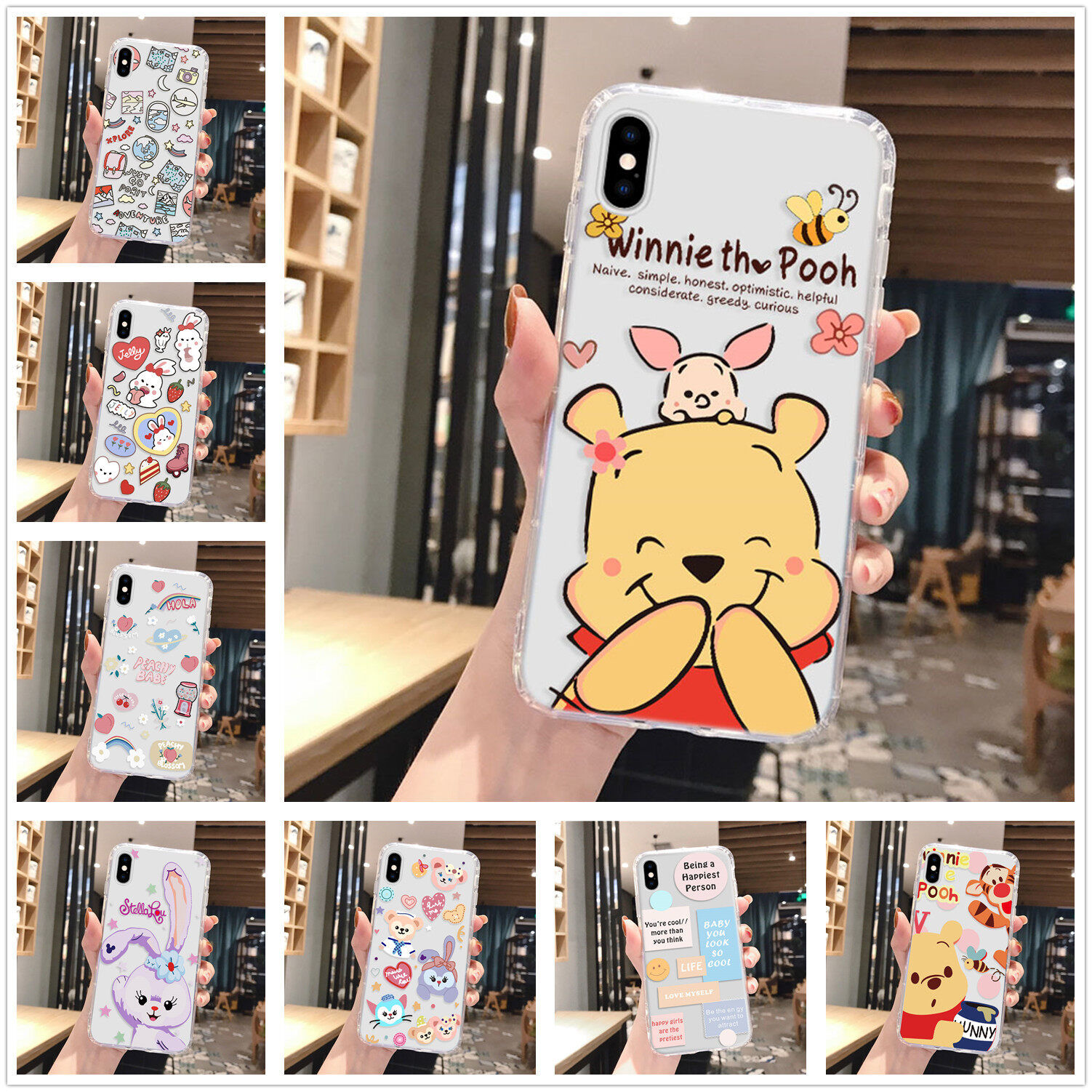 AKABEILA Winnie The Pooh Ốp Silicon TPU Họa Tiết Hoạt Hình Dễ Thương, Dành  Cho IPhone 11 12 Pro 6,6S, 7,8,6 Plus, 6S Plus, 7 Plus, 8 Plus, X, Xs, Xr,  Xs Max, Se 2020 