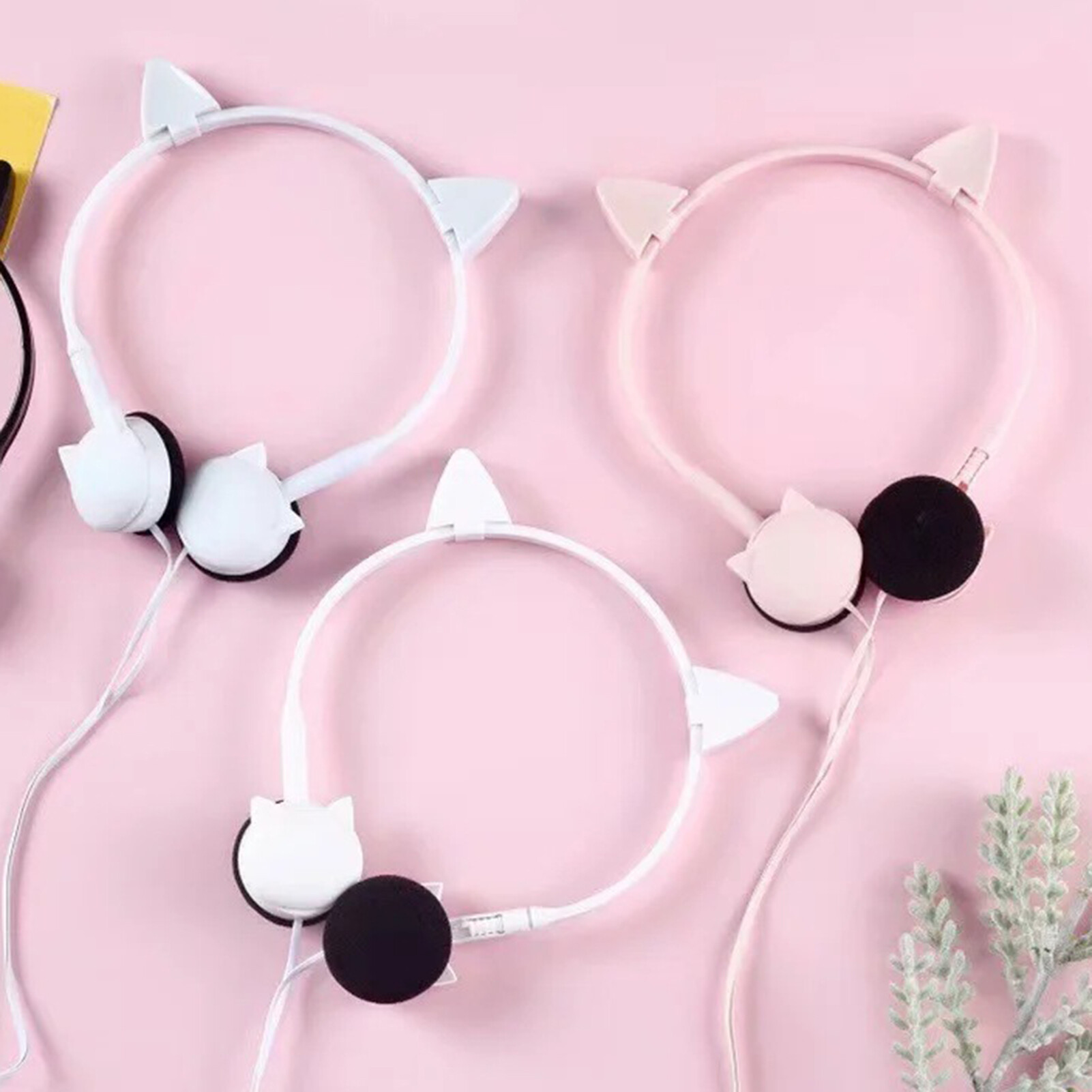 Wiki 3.5Mm Có Dây Dễ Thương Hình Tai Mèo Tai Nghe Có Mic Tai Nghe Điện Thoại Nghe Nhạc