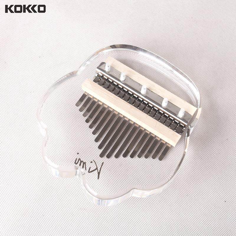 KOKKO Kalimba 17 Phím Acrylic Ngón Tay Cái Đàn Piano Bàn Phím Trong Suốt kèm Dụng Cụ Bắt Sóng Búa + Buổi Biểu Diễn Túi Mèo Móng Vuốt Hình