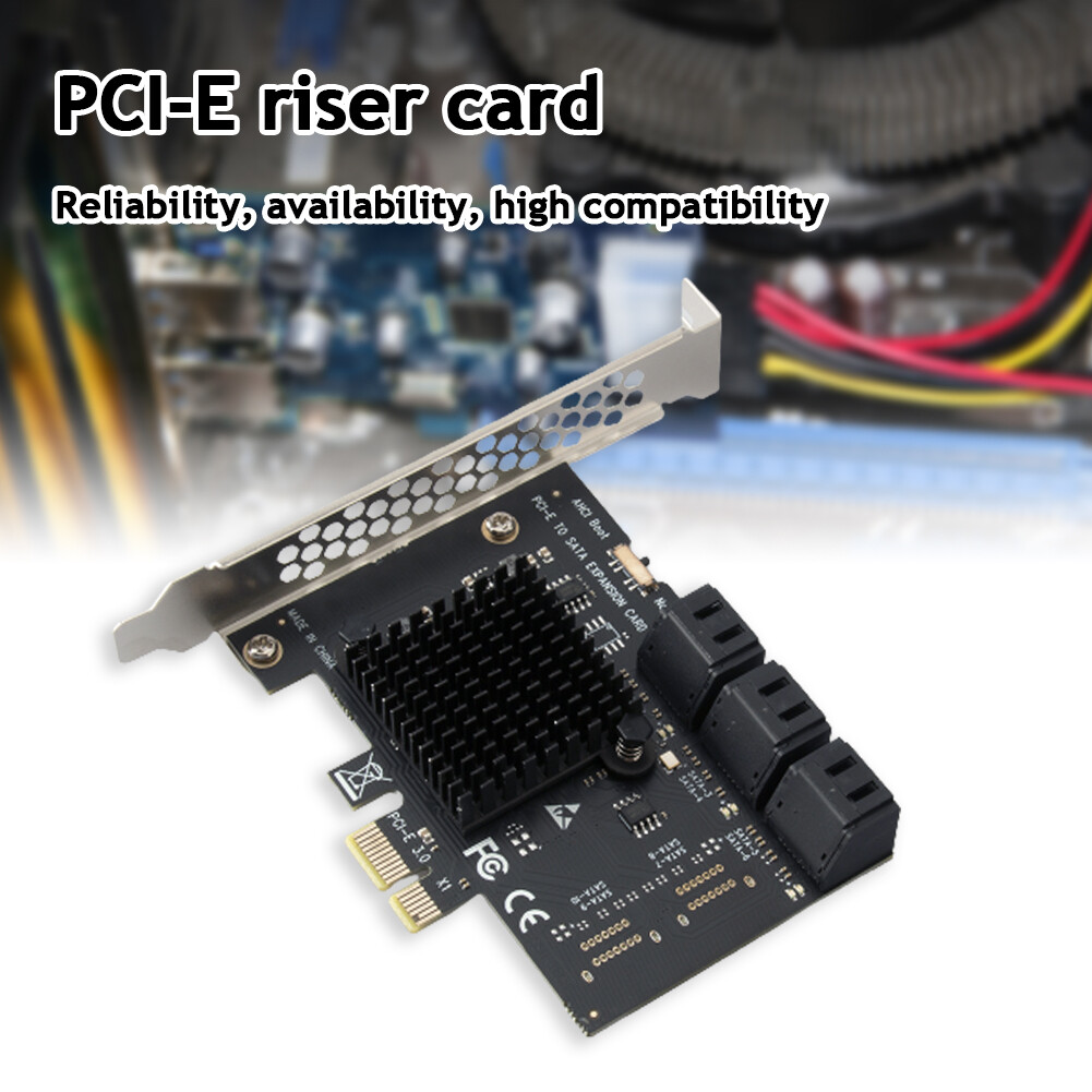 PCI-E 1X to SATA3.0 6 Port Extender PCI Express 6Gbps Desktop Computer Adapter
