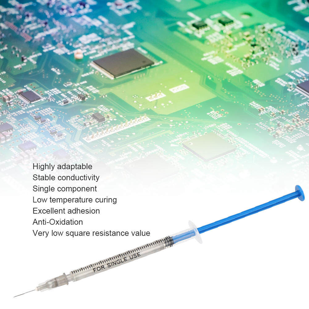 1.0ML Conductive Adhesive Glue Silver for Repair Conduction Paint Connectors Board Paste Wire Electrically