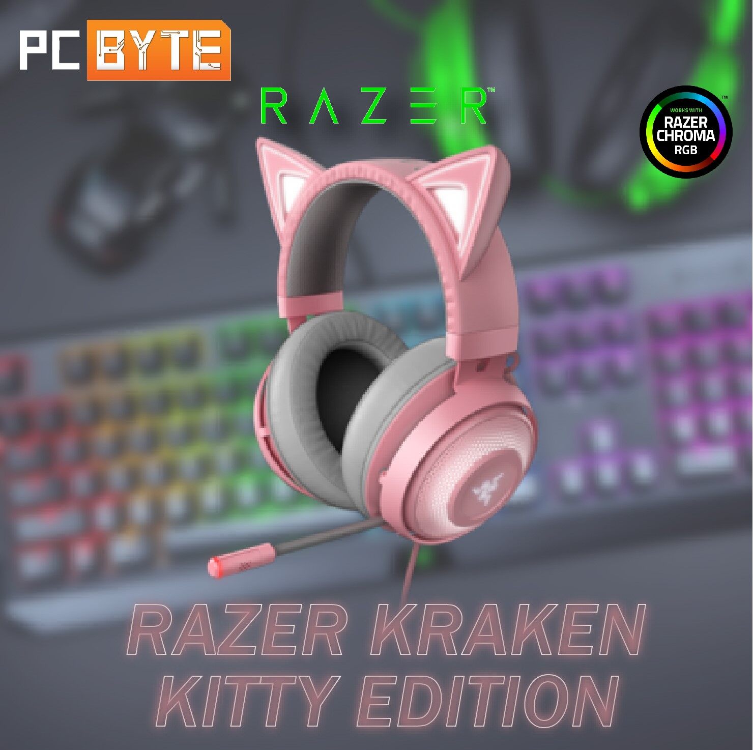 razer kraken kitty edition gaming headset quartz