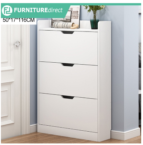 Rak kasut IKEA PHILIP space saver 3 doors shoe cabinet rak kabinet ...