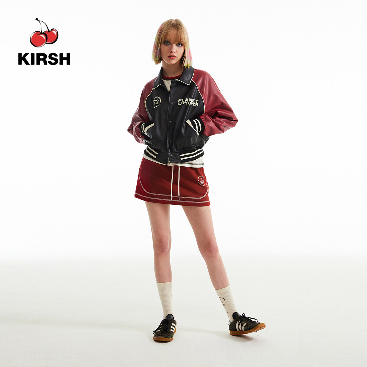 [ KIRSH ]★DOODLE CHERRY PLANET EXPLORER SHORT SKIRT KIRSH ]☆DOODLE CHERRY PLANET EXPLORER SHORT SKIRT