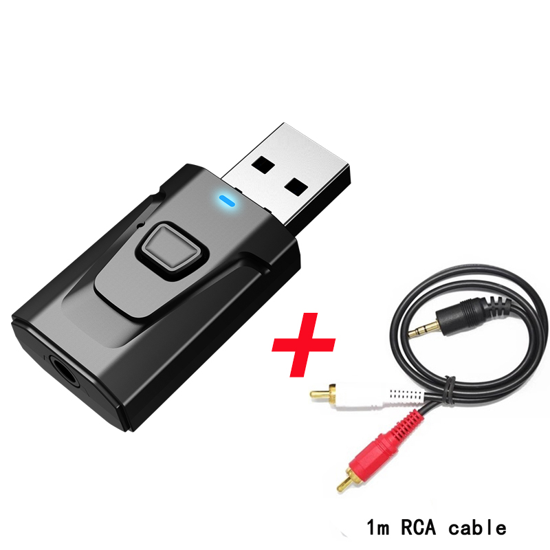 VAOLRO 4 Trong 1 USB Bộ Phát Bluetooth Receiver Với Mic Gọi Rảnh Tay 3.5Mm Aux Âm Thanh Stereo RCA Bộ Chuyển Đổi Âm Thanh Không Dây Cho TV Trên Xe PC Loa Bluetooth Headphone