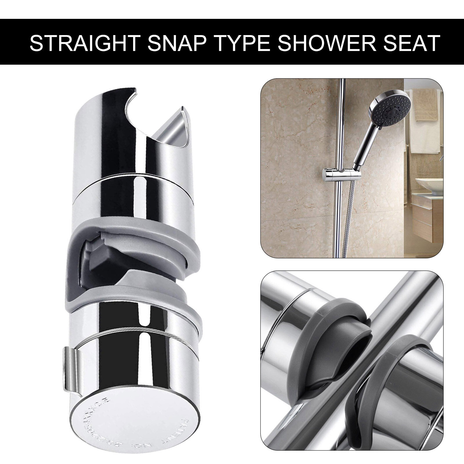 Hand Shower Bracket Adjustable 18-25 mm Rail Head Bracket Holder for Slide Bar