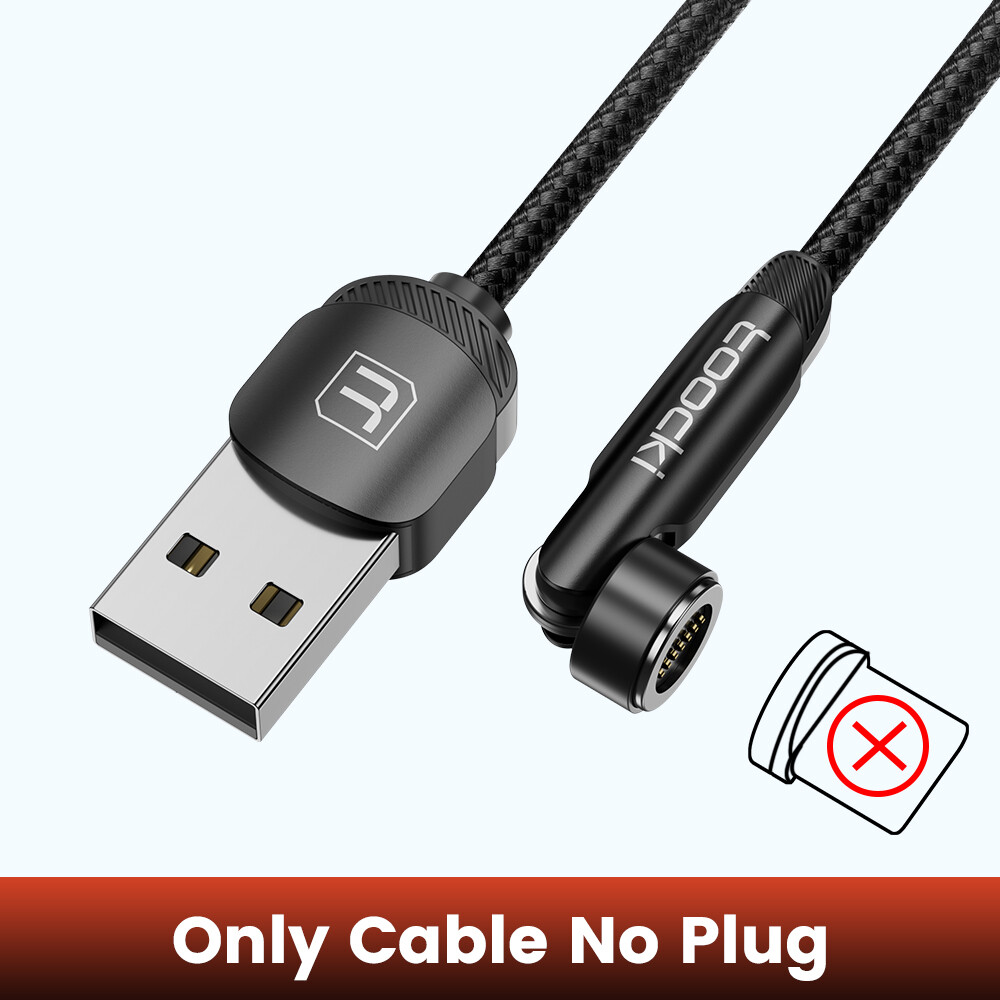 Toocki 540 Rotate Magnetic Cable 3A Fast Charging Micro USB Type C Cable For iPhone Xiaomi Magnet Phone Charger Data Cord