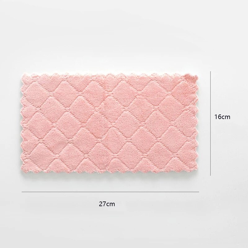 25*25cm Super Absorbent Microfiber Dish Cloth Household Tableware Cleaning Towel Kitchen Tools Gadgets