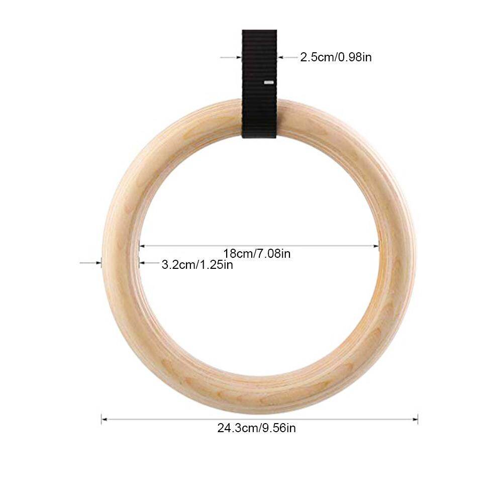 1pcs birch fitness rings gymnastics training ring 28 mm 32 mm rings