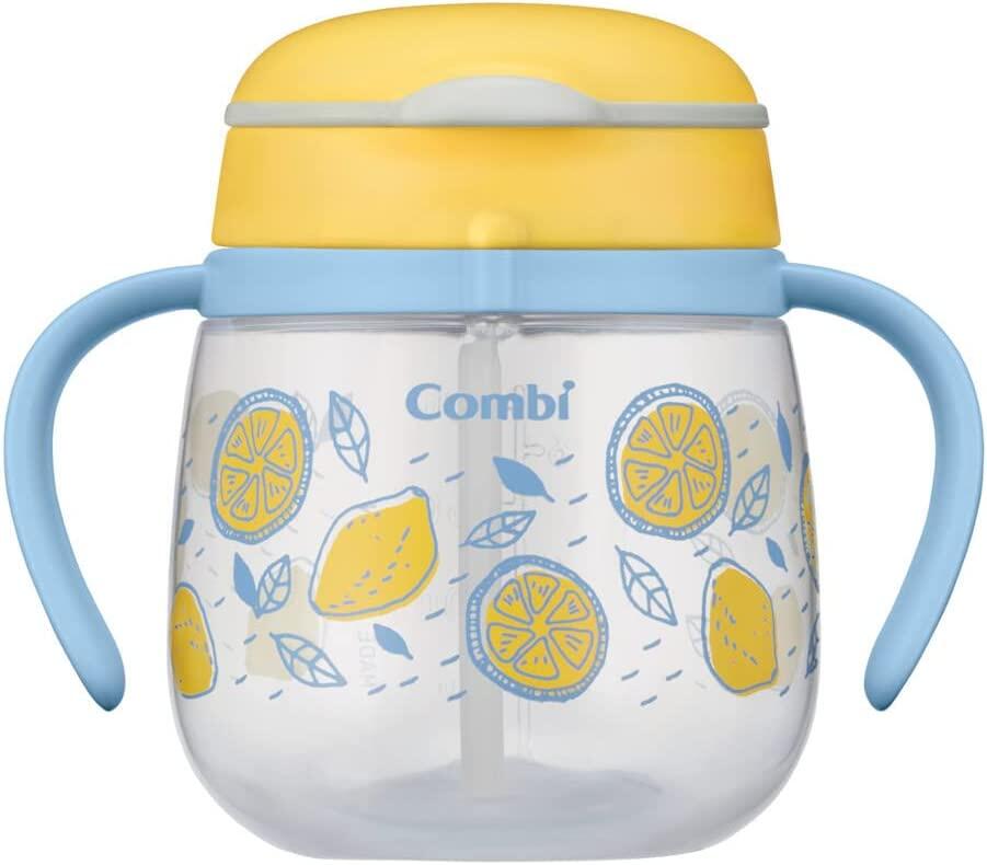 Combi LakuMug Leak-proof Straw (From 6 months old) 240 N (Lion/ Camp/ Ribbon/ Lemon)