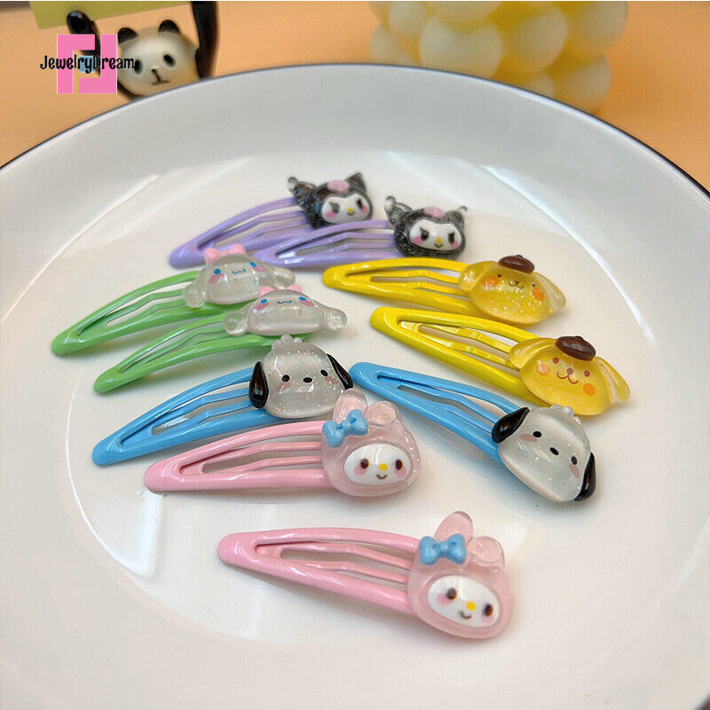 Trẻ Em Trong Suốt Sanrio Giai Điệu Kuromi Kẹp tóc càng cua Dễ Thương vịt hoạt hình Miệng BB Barrettes Cho Cô Gái
