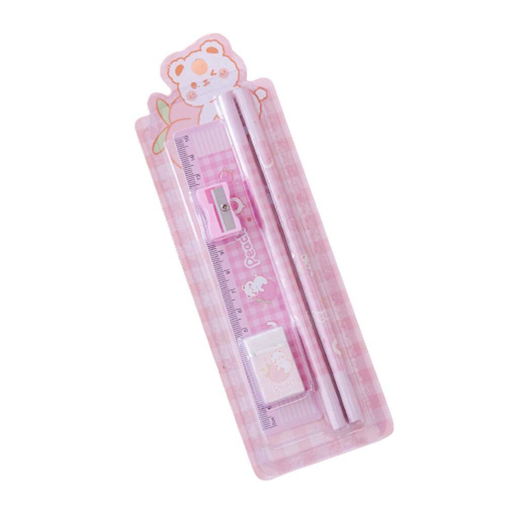 MMLUCK Kawaii Drawing Tool Wooden Pencil Stationery Gift Pencil Sharpener Pencil Sketch Art Supplies Writing Pencil Stationery Set Animal Cartoon Pencil Sketch Pencil Set