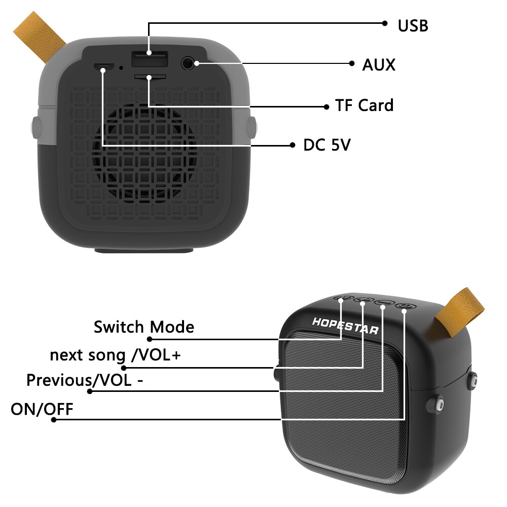 【On Sale】 HOPESTAR T5mini Bluetooth 4.2 Portable Mini Wireless Bluetooth Speaker