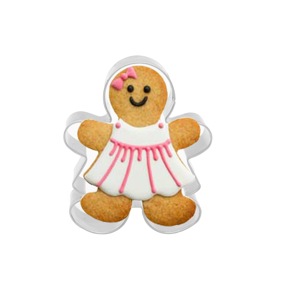 2Pcs 2Pcs Kitchen Supply Bakeware Christmas Cookie Cutter Tools Aluminium Alloy Gingerbread Men Shaped Tools Biscuit Mold Kitchen Tools Cake Decorating Tools Stainless Steel Tools Cookie Mold