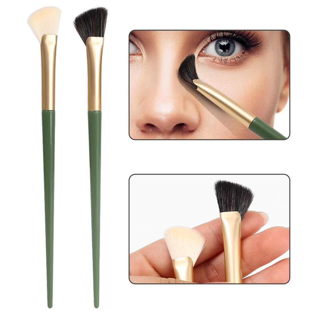 Cọ Trang Điểm Bóng Mũi Cầm Tay Cọ Tạo Khối Nửa Cạnh Góc Cạnh Mềm Dụng Cụ Trang Điểm Phấn Mắt Mũi