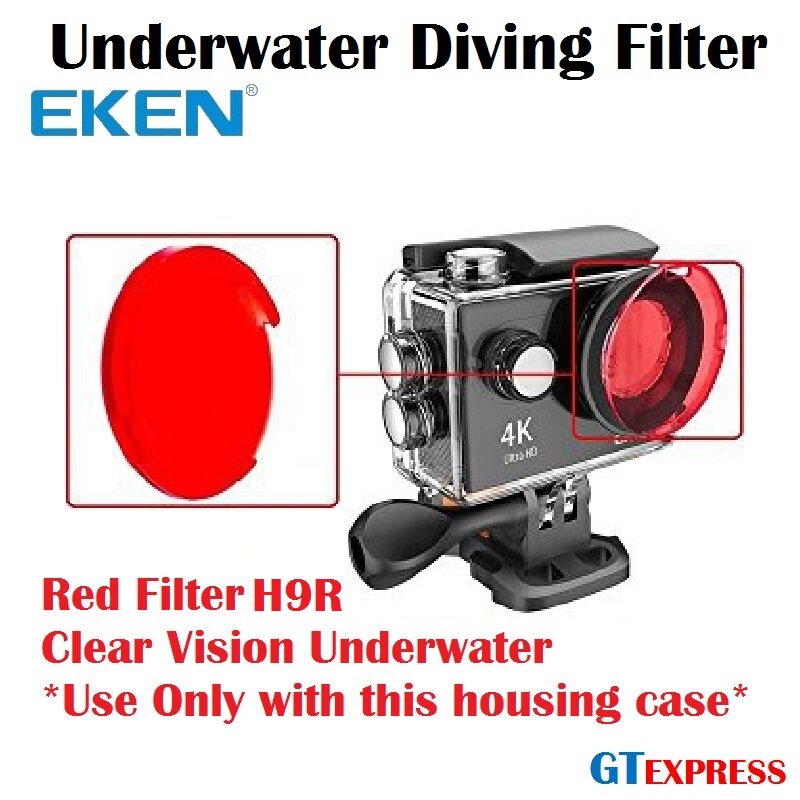 Camera Lens Diving Filter】EKEN H9R Red Filter lens Diving Lens