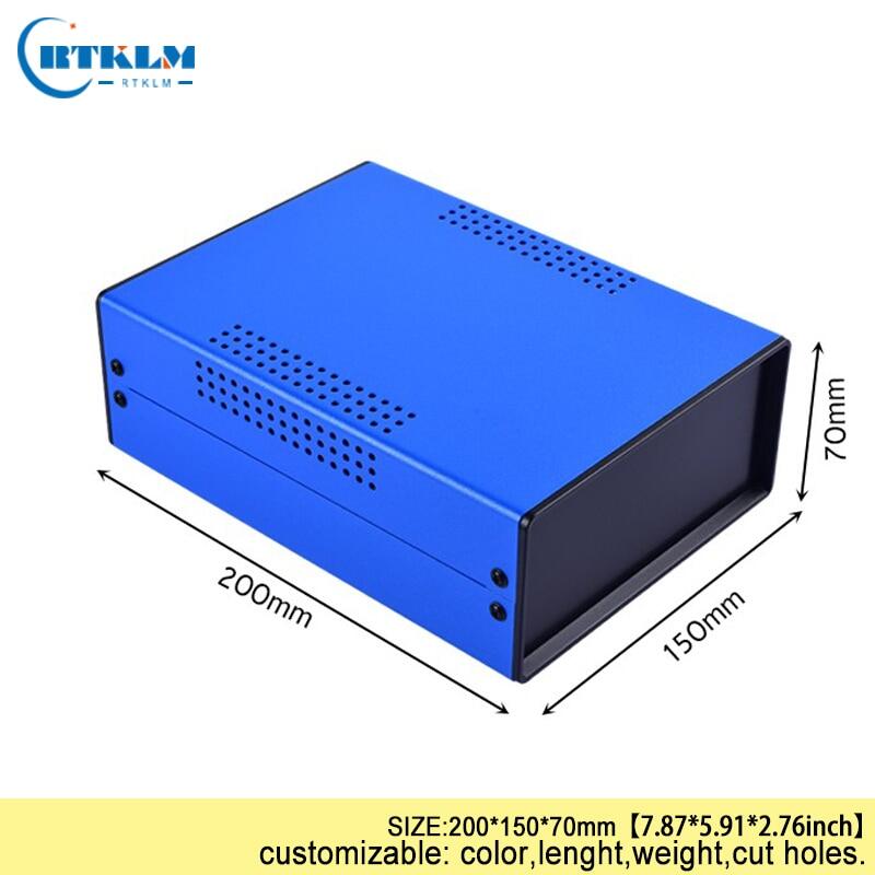 2025 Iron Project Box Housing For Electronics Diy Wire Connection Box Instrument Case Custom Desktop Enclosure 200*150*70Mm Black Box2023
